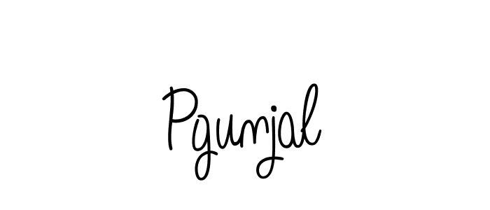 Design your own signature with our free online signature maker. With this signature software, you can create a handwritten (Angelique-Rose-font-FFP) signature for name Pgunjal. Pgunjal signature style 5 images and pictures png