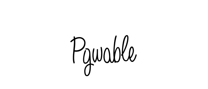 Design your own signature with our free online signature maker. With this signature software, you can create a handwritten (Angelique-Rose-font-FFP) signature for name Pgwable. Pgwable signature style 5 images and pictures png