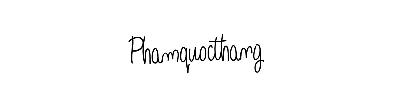 You should practise on your own different ways (Angelique-Rose-font-FFP) to write your name (Phamquocthang) in signature. don't let someone else do it for you. Phamquocthang signature style 5 images and pictures png
