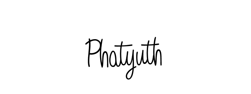 You should practise on your own different ways (Angelique-Rose-font-FFP) to write your name (Phatyuth) in signature. don't let someone else do it for you. Phatyuth signature style 5 images and pictures png
