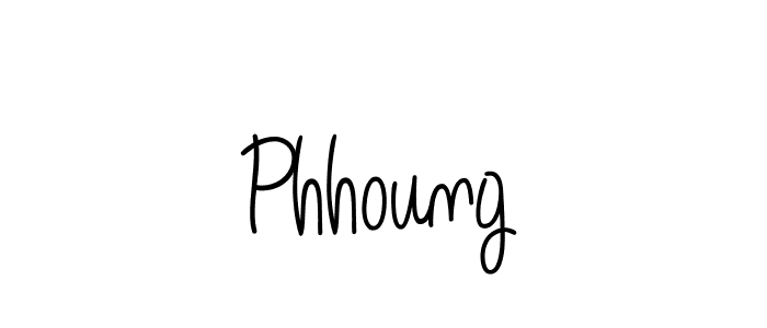 Design your own signature with our free online signature maker. With this signature software, you can create a handwritten (Angelique-Rose-font-FFP) signature for name Phhoung. Phhoung signature style 5 images and pictures png