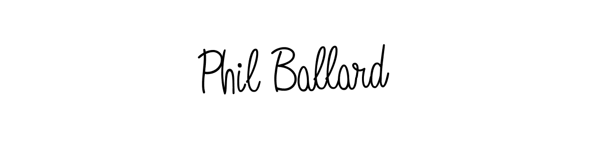 Phil Ballard stylish signature style. Best Handwritten Sign (Angelique-Rose-font-FFP) for my name. Handwritten Signature Collection Ideas for my name Phil Ballard. Phil Ballard signature style 5 images and pictures png