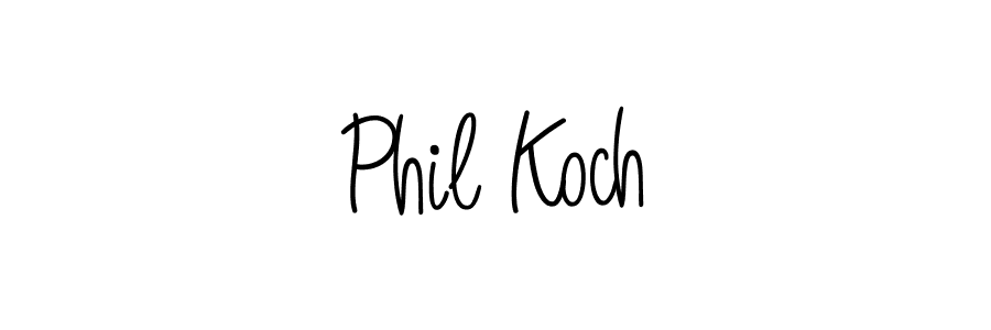 Design your own signature with our free online signature maker. With this signature software, you can create a handwritten (Angelique-Rose-font-FFP) signature for name Phil Koch. Phil Koch signature style 5 images and pictures png