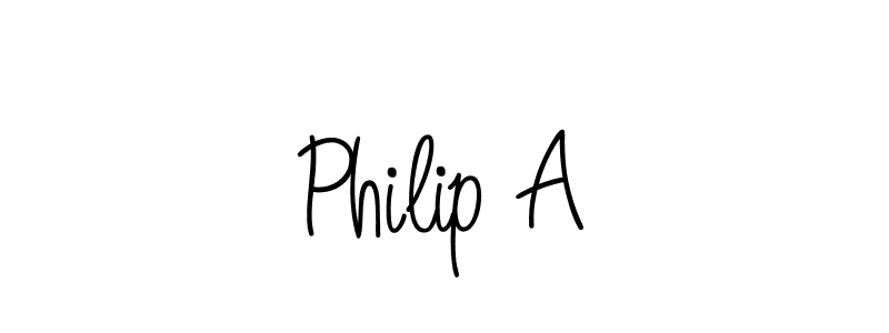 The best way (Angelique-Rose-font-FFP) to make a short signature is to pick only two or three words in your name. The name Philip A include a total of six letters. For converting this name. Philip A signature style 5 images and pictures png