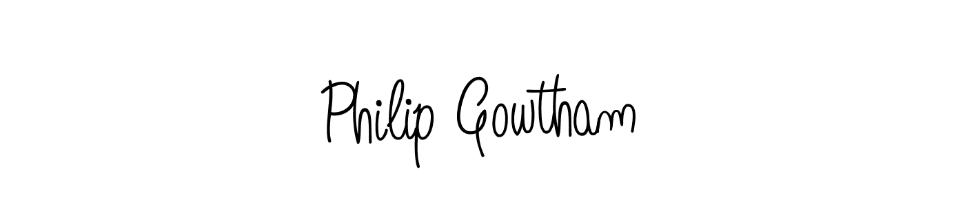 Create a beautiful signature design for name Philip Gowtham. With this signature (Angelique-Rose-font-FFP) fonts, you can make a handwritten signature for free. Philip Gowtham signature style 5 images and pictures png