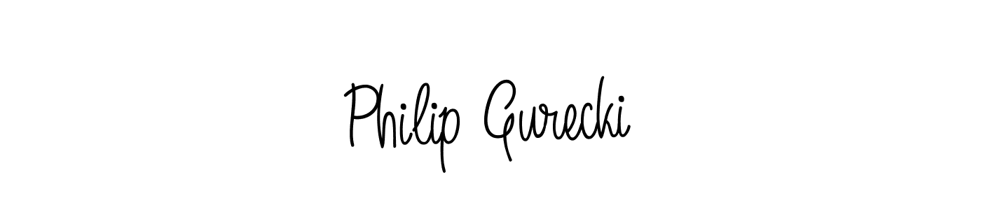 Philip Gurecki stylish signature style. Best Handwritten Sign (Angelique-Rose-font-FFP) for my name. Handwritten Signature Collection Ideas for my name Philip Gurecki. Philip Gurecki signature style 5 images and pictures png