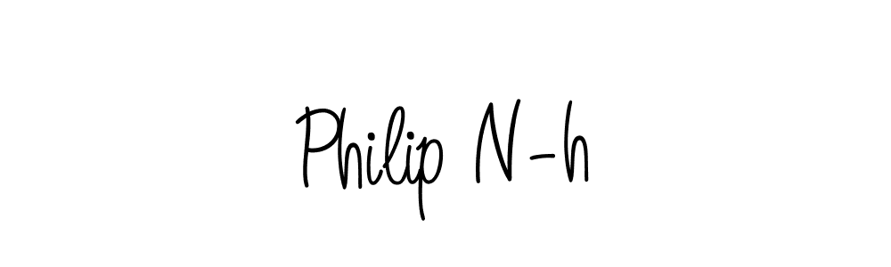 The best way (Angelique-Rose-font-FFP) to make a short signature is to pick only two or three words in your name. The name Philip N-h include a total of six letters. For converting this name. Philip N-h signature style 5 images and pictures png