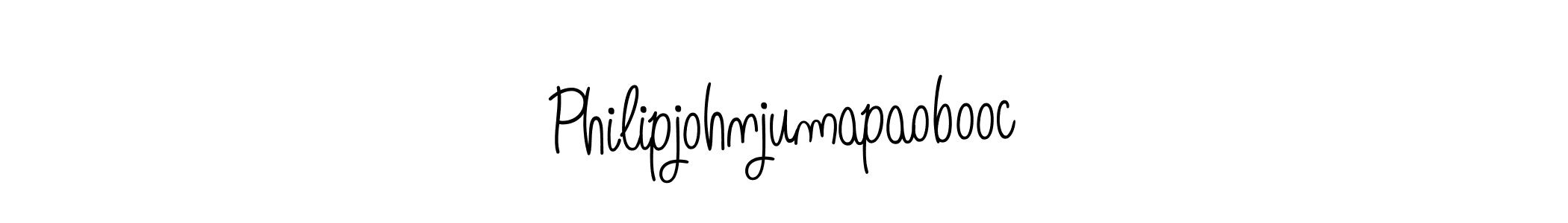 Design your own signature with our free online signature maker. With this signature software, you can create a handwritten (Angelique-Rose-font-FFP) signature for name Philipjohnjumapaobooc. Philipjohnjumapaobooc signature style 5 images and pictures png