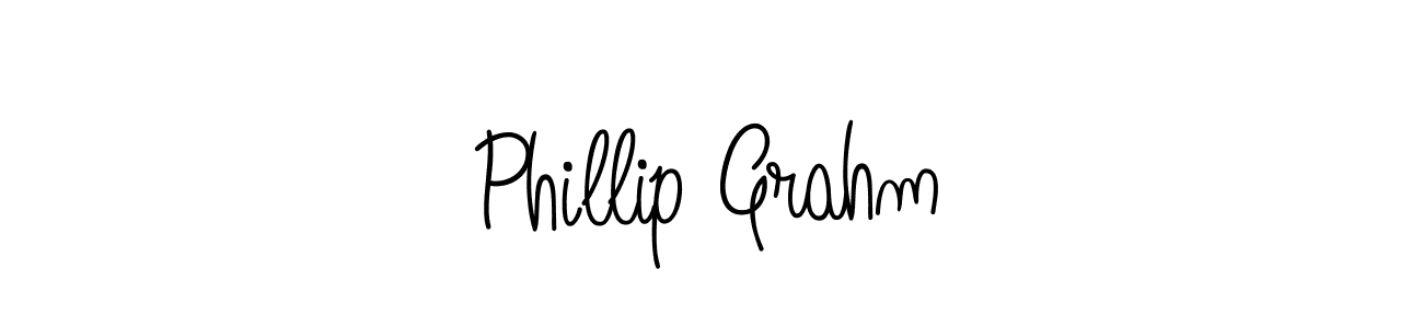 Use a signature maker to create a handwritten signature online. With this signature software, you can design (Angelique-Rose-font-FFP) your own signature for name Phillip Grahm. Phillip Grahm signature style 5 images and pictures png