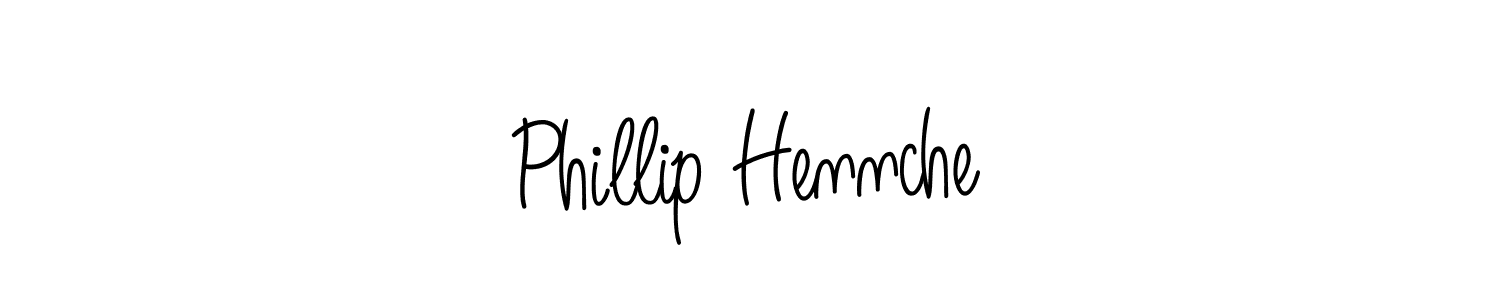 Make a beautiful signature design for name Phillip Hennche. With this signature (Angelique-Rose-font-FFP) style, you can create a handwritten signature for free. Phillip Hennche signature style 5 images and pictures png