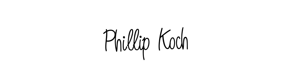 You should practise on your own different ways (Angelique-Rose-font-FFP) to write your name (Phillip Koch) in signature. don't let someone else do it for you. Phillip Koch signature style 5 images and pictures png