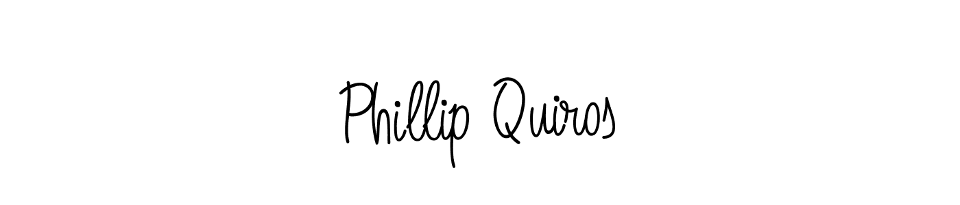 How to make Phillip Quiros name signature. Use Angelique-Rose-font-FFP style for creating short signs online. This is the latest handwritten sign. Phillip Quiros signature style 5 images and pictures png