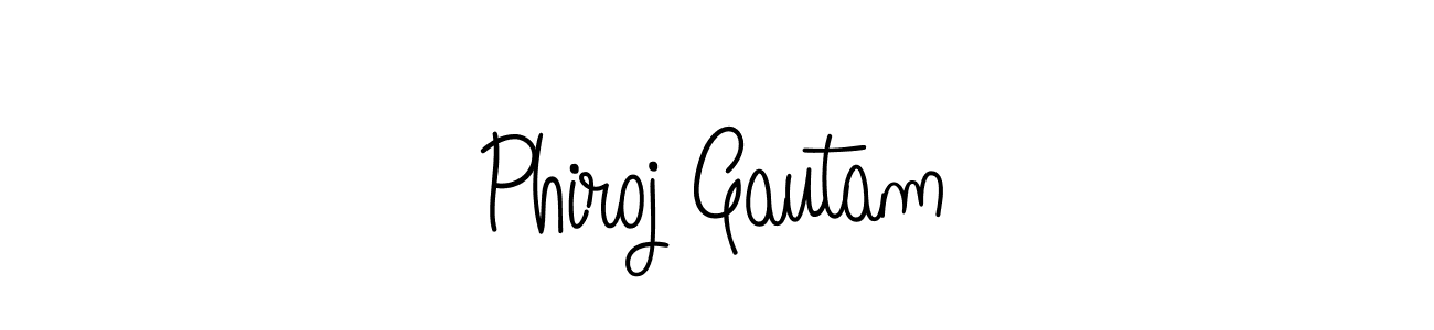 Design your own signature with our free online signature maker. With this signature software, you can create a handwritten (Angelique-Rose-font-FFP) signature for name Phiroj Gautam. Phiroj Gautam signature style 5 images and pictures png