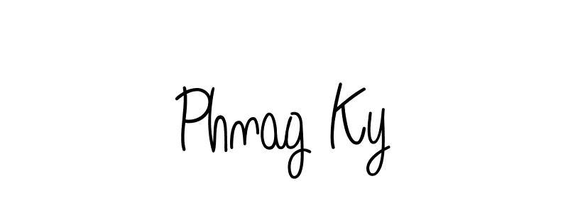 Phnag Ky stylish signature style. Best Handwritten Sign (Angelique-Rose-font-FFP) for my name. Handwritten Signature Collection Ideas for my name Phnag Ky. Phnag Ky signature style 5 images and pictures png