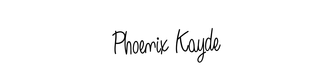 How to make Phoenix Kayde name signature. Use Angelique-Rose-font-FFP style for creating short signs online. This is the latest handwritten sign. Phoenix Kayde signature style 5 images and pictures png