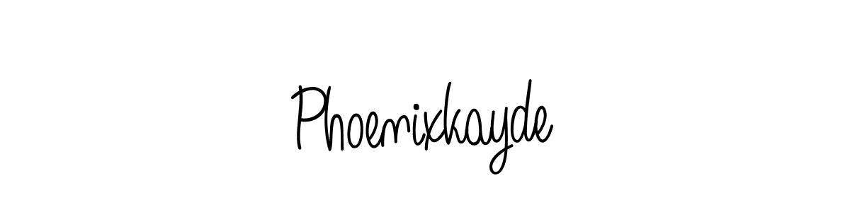 How to make Phoenixkayde name signature. Use Angelique-Rose-font-FFP style for creating short signs online. This is the latest handwritten sign. Phoenixkayde signature style 5 images and pictures png