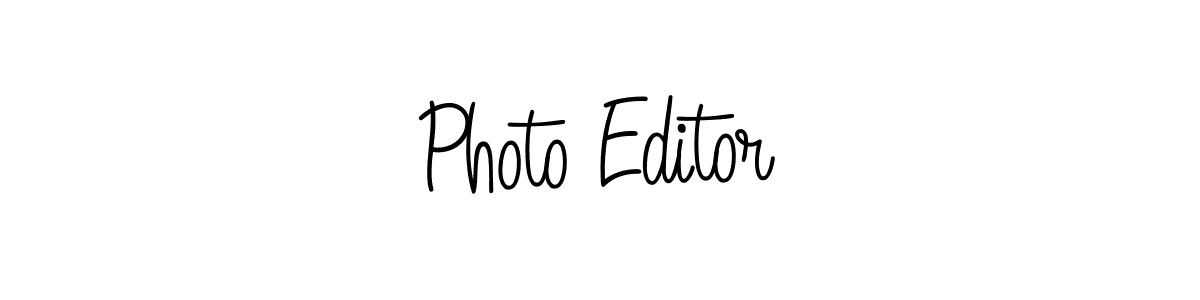 You should practise on your own different ways (Angelique-Rose-font-FFP) to write your name (Photo Editor) in signature. don't let someone else do it for you. Photo Editor signature style 5 images and pictures png