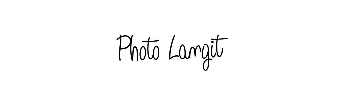 Design your own signature with our free online signature maker. With this signature software, you can create a handwritten (Angelique-Rose-font-FFP) signature for name Photo Langit. Photo Langit signature style 5 images and pictures png