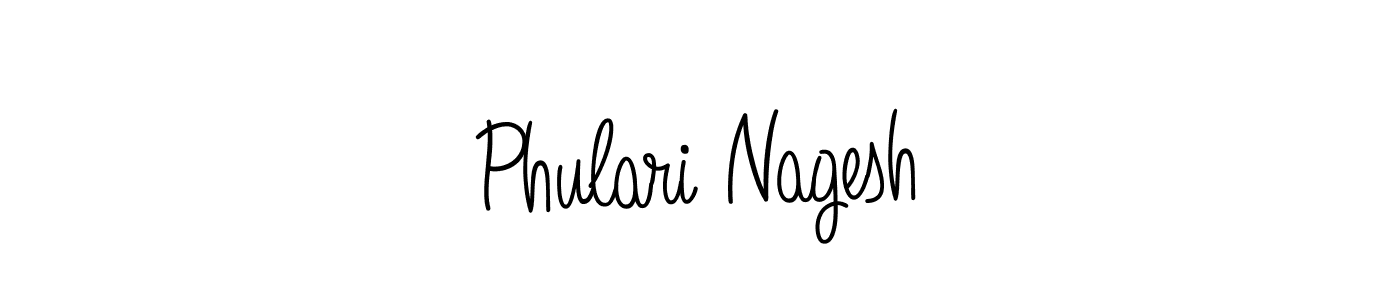 You should practise on your own different ways (Angelique-Rose-font-FFP) to write your name (Phulari Nagesh) in signature. don't let someone else do it for you. Phulari Nagesh signature style 5 images and pictures png