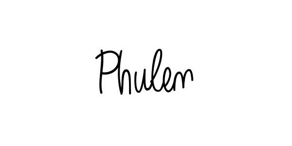 Use a signature maker to create a handwritten signature online. With this signature software, you can design (Angelique-Rose-font-FFP) your own signature for name Phulen. Phulen signature style 5 images and pictures png