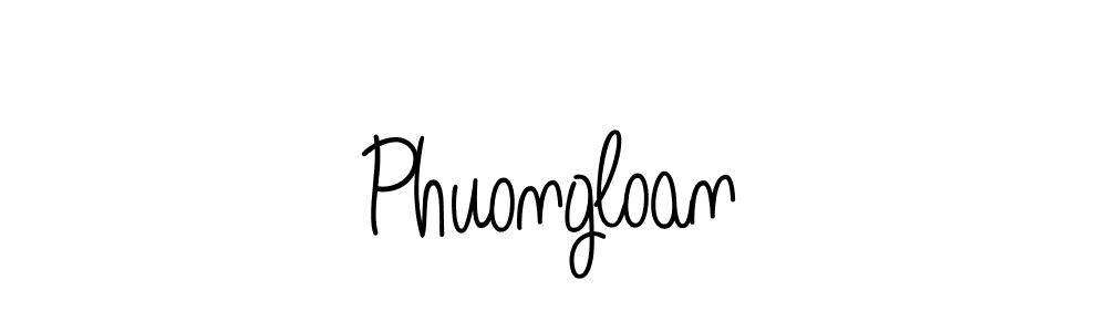 Design your own signature with our free online signature maker. With this signature software, you can create a handwritten (Angelique-Rose-font-FFP) signature for name Phuongloan. Phuongloan signature style 5 images and pictures png