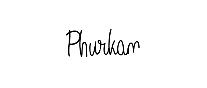 Make a beautiful signature design for name Phurkan. With this signature (Angelique-Rose-font-FFP) style, you can create a handwritten signature for free. Phurkan signature style 5 images and pictures png
