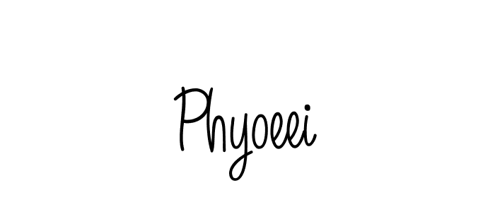 You should practise on your own different ways (Angelique-Rose-font-FFP) to write your name (Phyoeei) in signature. don't let someone else do it for you. Phyoeei signature style 5 images and pictures png
