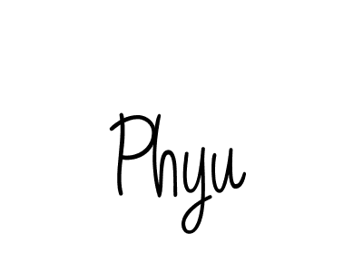 You should practise on your own different ways (Angelique-Rose-font-FFP) to write your name (Phyu) in signature. don't let someone else do it for you. Phyu signature style 5 images and pictures png