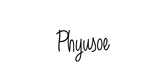 Phyusoe stylish signature style. Best Handwritten Sign (Angelique-Rose-font-FFP) for my name. Handwritten Signature Collection Ideas for my name Phyusoe. Phyusoe signature style 5 images and pictures png