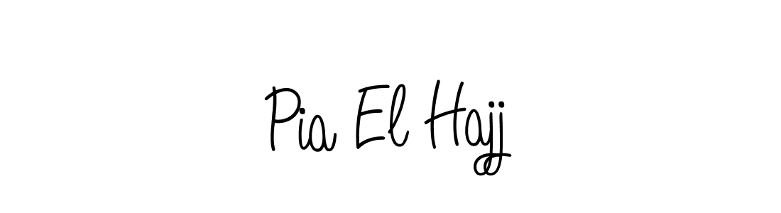 Pia El Hajj stylish signature style. Best Handwritten Sign (Angelique-Rose-font-FFP) for my name. Handwritten Signature Collection Ideas for my name Pia El Hajj. Pia El Hajj signature style 5 images and pictures png