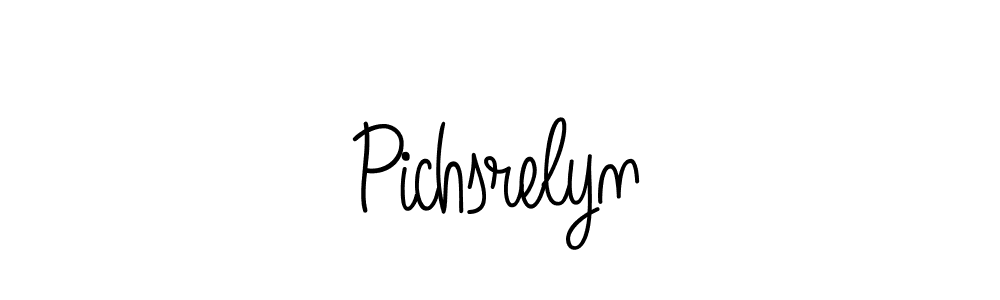 The best way (Angelique-Rose-font-FFP) to make a short signature is to pick only two or three words in your name. The name Pichsrelyn include a total of six letters. For converting this name. Pichsrelyn signature style 5 images and pictures png