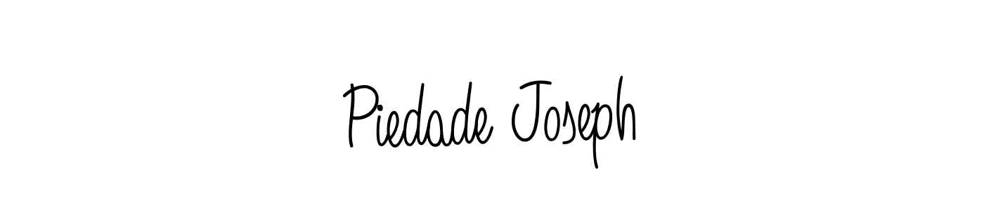 Make a beautiful signature design for name Piedade Joseph. With this signature (Angelique-Rose-font-FFP) style, you can create a handwritten signature for free. Piedade Joseph signature style 5 images and pictures png
