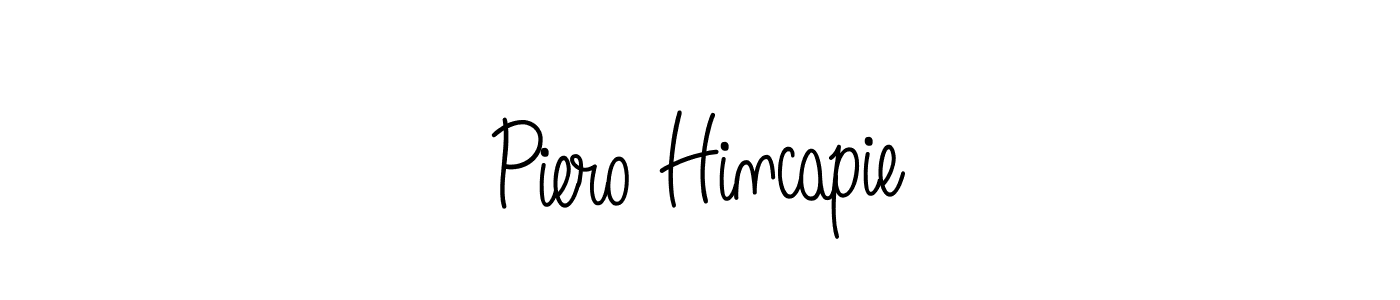 Create a beautiful signature design for name Piero Hincapie. With this signature (Angelique-Rose-font-FFP) fonts, you can make a handwritten signature for free. Piero Hincapie signature style 5 images and pictures png