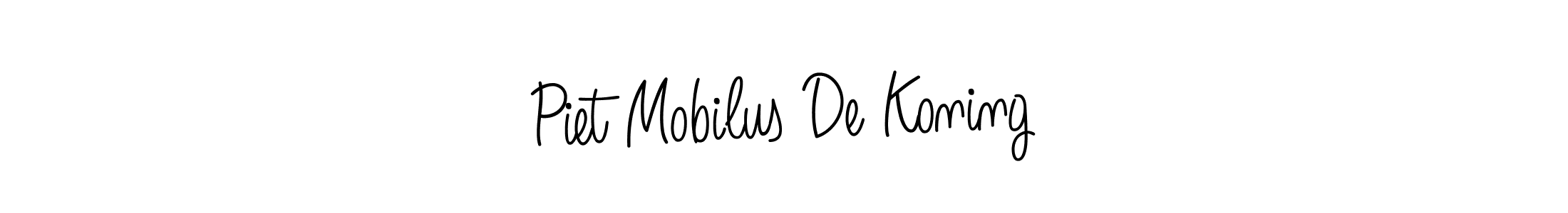 Create a beautiful signature design for name Piet Mobilus De Koning. With this signature (Angelique-Rose-font-FFP) fonts, you can make a handwritten signature for free. Piet Mobilus De Koning signature style 5 images and pictures png