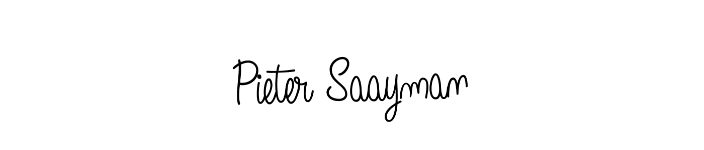 Use a signature maker to create a handwritten signature online. With this signature software, you can design (Angelique-Rose-font-FFP) your own signature for name Pieter Saayman. Pieter Saayman signature style 5 images and pictures png