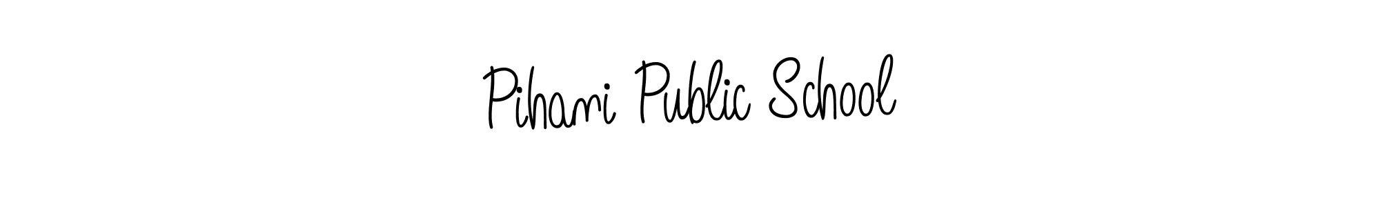 Make a beautiful signature design for name Pihani Public School. With this signature (Angelique-Rose-font-FFP) style, you can create a handwritten signature for free. Pihani Public School signature style 5 images and pictures png