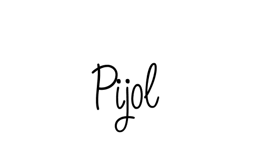 Pijol stylish signature style. Best Handwritten Sign (Angelique-Rose-font-FFP) for my name. Handwritten Signature Collection Ideas for my name Pijol. Pijol signature style 5 images and pictures png