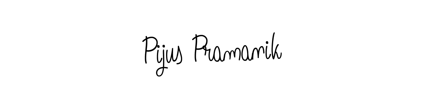 Create a beautiful signature design for name Pijus Pramanik. With this signature (Angelique-Rose-font-FFP) fonts, you can make a handwritten signature for free. Pijus Pramanik signature style 5 images and pictures png