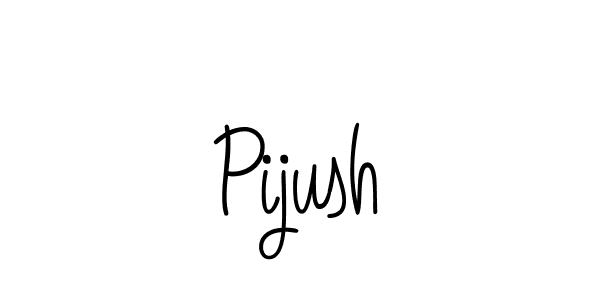 You should practise on your own different ways (Angelique-Rose-font-FFP) to write your name (Pijush) in signature. don't let someone else do it for you. Pijush signature style 5 images and pictures png