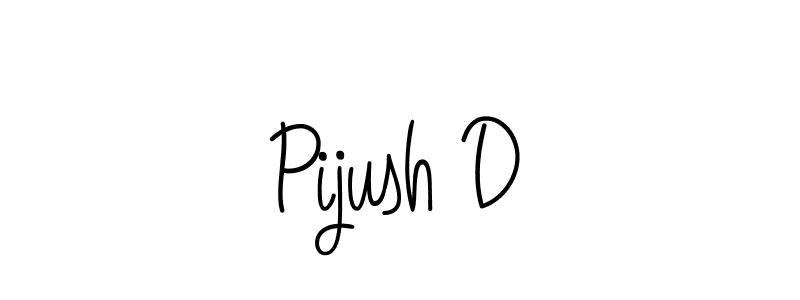 Create a beautiful signature design for name Pijush D. With this signature (Angelique-Rose-font-FFP) fonts, you can make a handwritten signature for free. Pijush D signature style 5 images and pictures png