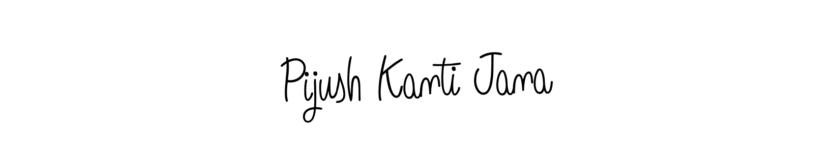 The best way (Angelique-Rose-font-FFP) to make a short signature is to pick only two or three words in your name. The name Pijush Kanti Jana include a total of six letters. For converting this name. Pijush Kanti Jana signature style 5 images and pictures png
