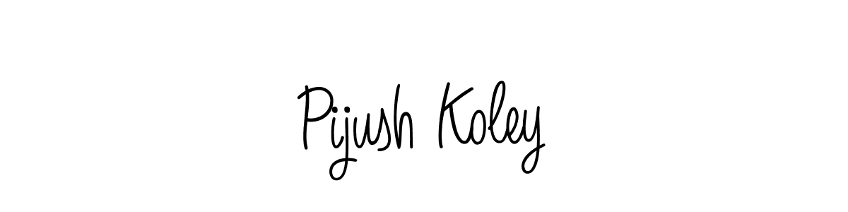 Also we have Pijush Koley name is the best signature style. Create professional handwritten signature collection using Angelique-Rose-font-FFP autograph style. Pijush Koley signature style 5 images and pictures png