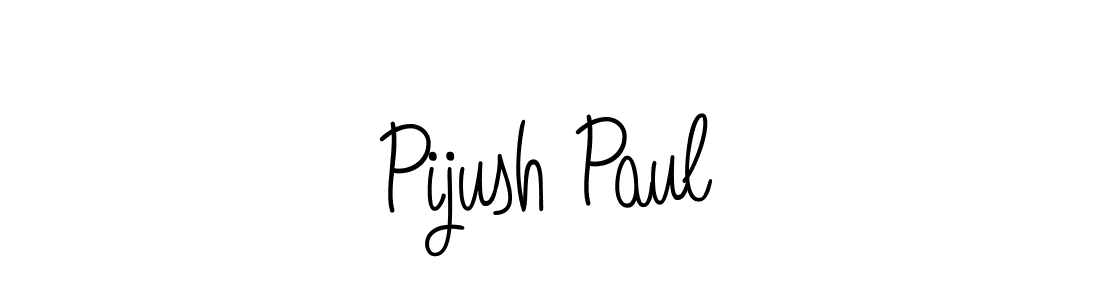 How to make Pijush Paul name signature. Use Angelique-Rose-font-FFP style for creating short signs online. This is the latest handwritten sign. Pijush Paul signature style 5 images and pictures png