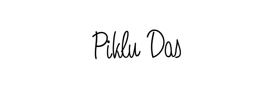 You should practise on your own different ways (Angelique-Rose-font-FFP) to write your name (Piklu Das) in signature. don't let someone else do it for you. Piklu Das signature style 5 images and pictures png