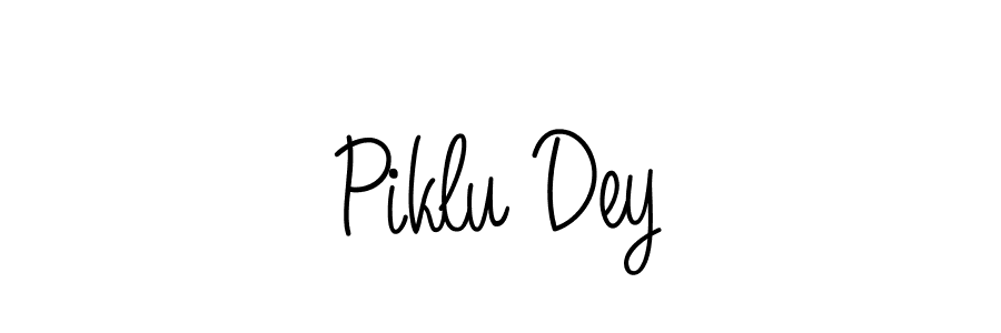 Use a signature maker to create a handwritten signature online. With this signature software, you can design (Angelique-Rose-font-FFP) your own signature for name Piklu Dey. Piklu Dey signature style 5 images and pictures png