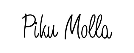 An effortless, minimalist signature concept for Piku Molla using Angelique-Rose-font-FFP design. Clean lines that look great on any document. Piku Molla signature style 5 images and pictures png