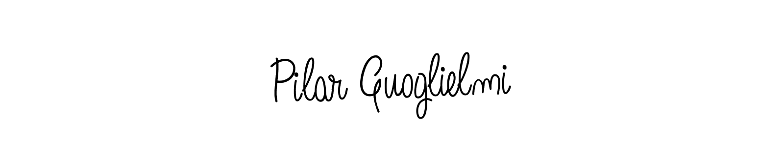 Make a beautiful signature design for name Pilar Guoglielmi. With this signature (Angelique-Rose-font-FFP) style, you can create a handwritten signature for free. Pilar Guoglielmi signature style 5 images and pictures png