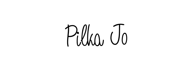if you are searching for the best signature style for your name Pilka Jo. so please give up your signature search. here we have designed multiple signature styles  using Angelique-Rose-font-FFP. Pilka Jo signature style 5 images and pictures png