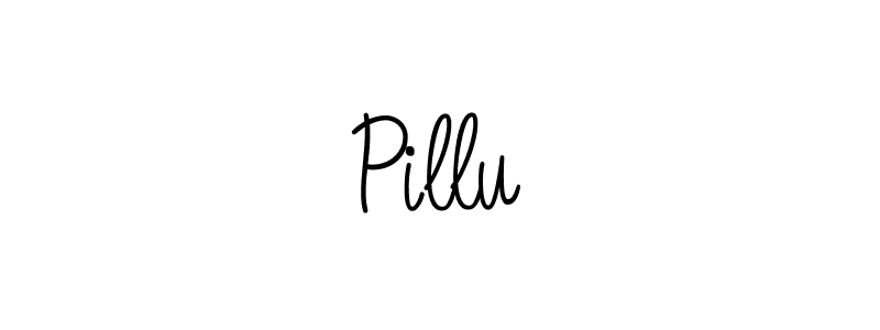 Use a signature maker to create a handwritten signature online. With this signature software, you can design (Angelique-Rose-font-FFP) your own signature for name Pillu❤. Pillu❤ signature style 5 images and pictures png