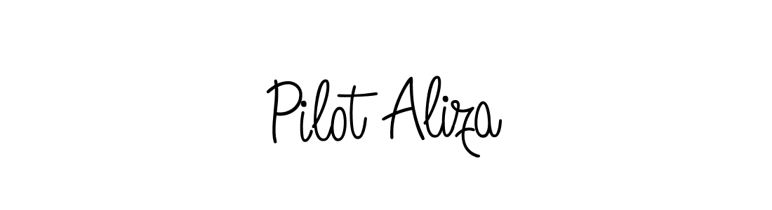 How to make Pilot Aliza name signature. Use Angelique-Rose-font-FFP style for creating short signs online. This is the latest handwritten sign. Pilot Aliza signature style 5 images and pictures png